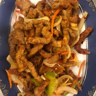 Ternera crujiente picante