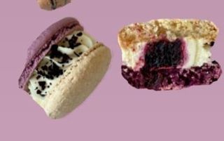 Макаронс Пломбир-смородина