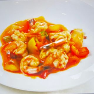 28 Gamberoni in salsa di chili