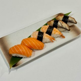 Nigiri salmón y anquila langostino (6uds)