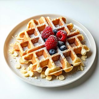 Waffle al cioccolato bianco