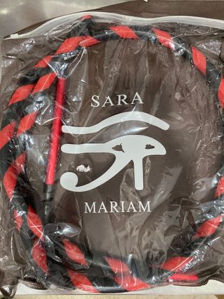 Manguera Cachimba negra y roja de rayas 