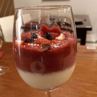 Espuma de frutos del bosque