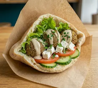 Kanapka falafel z fetą