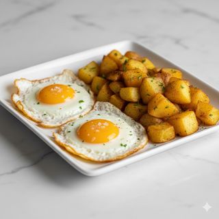 Plato De Huevos Y Patatas