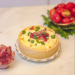 Quiche bacon alho francês