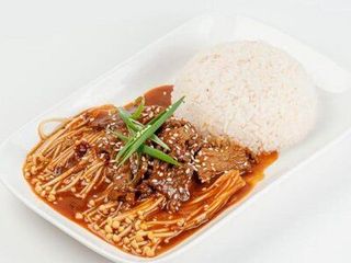 Эноки с телятиной