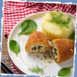 Croqueta a la Kyiv + Puré de patatas (con mantequilla y leche) ( Artesana )