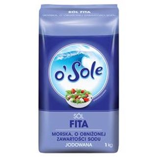 Sól morska o obniżonej zawartości sodu jodowana o`Sole. 1кг