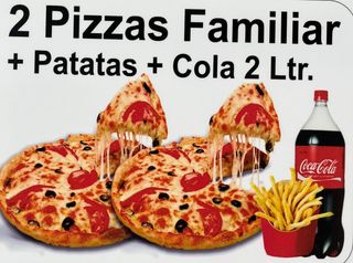 OFERTA DE 2 PIZZAS 36CM