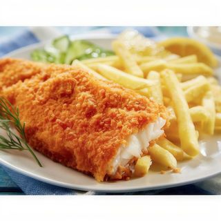 Bacalao rebozado con papas
