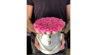 Коробка 15 розовых роз