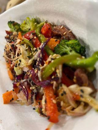 Wok De Careta Confitada Crujiente