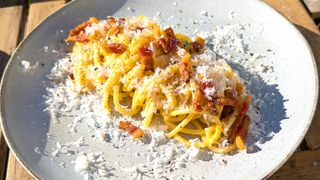 Tagliatela a la carbonara al forno