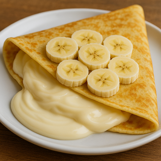 Crepe De Nocilla Blanca Y Plátano