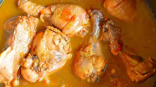 Local Food With Chicken Stew