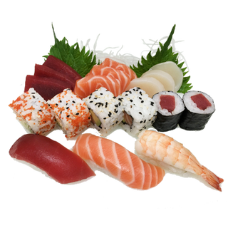 Sushi y sashimi moriawase (18 pzs.)
