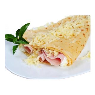 Crepe jamón york y queso fundido