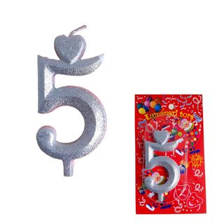 Lumanare tort cifra 5