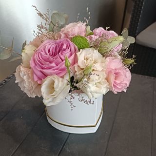 Flowerbox - serce mix kwiatów 