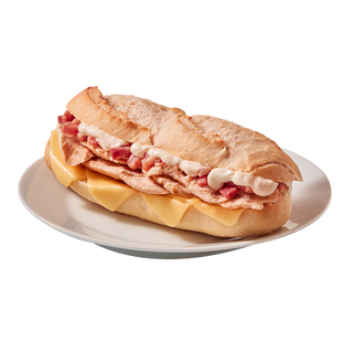 Pollo Cesar: Pollo Con Queso, Bacon Y Mayonesa