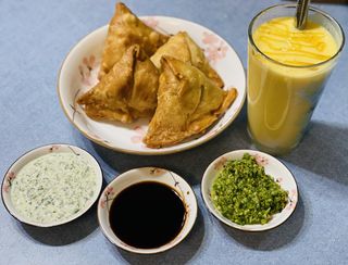 A pair of samosa