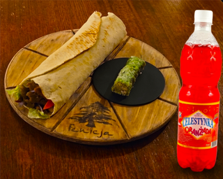 Lawasz kebab wołowy [mega, baklawa pistacjowa, oranżada]