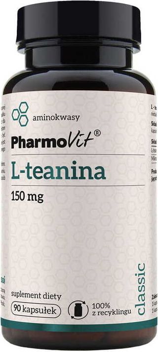 L- teanina 150mf L-theanine 90 kapsułek PharmoVit
