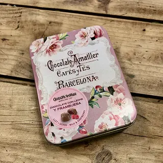 BOMBONES con forma de FLOR. Chocolate con leche y frambuesa