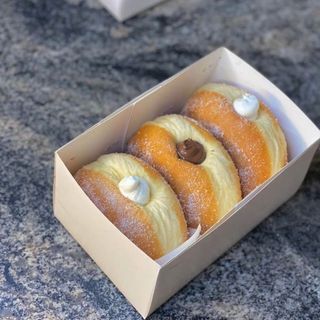 Chocolate filled donut