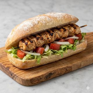 Panino spiedini di pollo