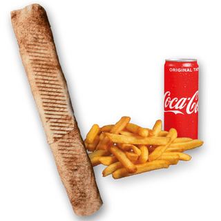 Super Rollo (mega), frytki, Coca-Cola 0,33l