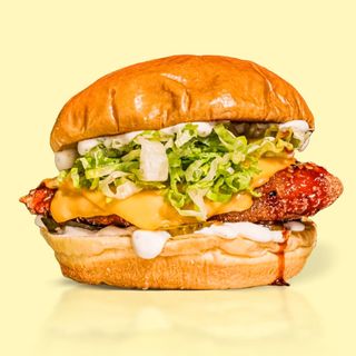 Spicy crispy vegan burger (BM)