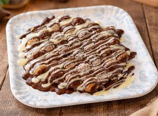 Bubble Waffle Nutella e Kinder Bueno