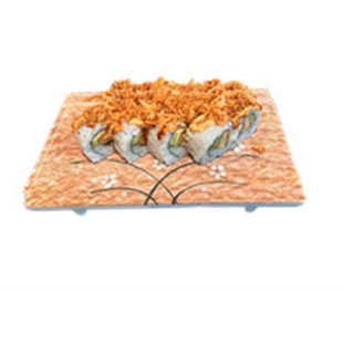Uramaki pollo rebozado, aguacate y cebolla crujiente (8 pzas.)