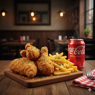 Menú 6 piezas de pollo frito