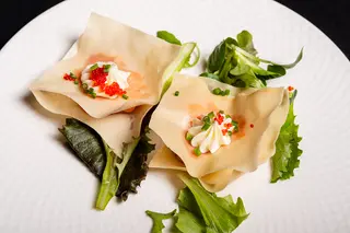 Chips croccante con salmone