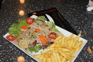 Steak viande à la crème fraîche + champignons 