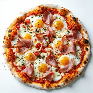 Pizza Blanco Y Negro (33 Cm.)