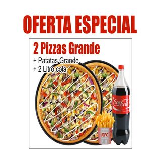 Menú Pizza grande para 2 personas