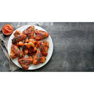 Buffalo wings on fire