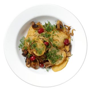 Смажена картопля з білими грибами та печерицями (200 г)