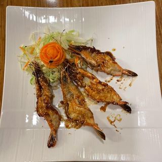 F10. Gamberoni grigliati conditi con salsa teriyaki