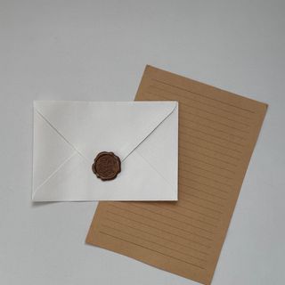 Конверт вінтажний білий 