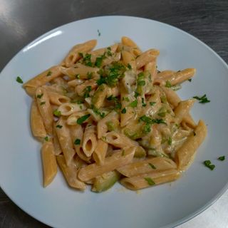 Courgette and shrimps