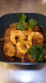 Langostino cremoso con curry