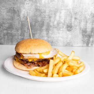 Panino tondo triplo hamburger