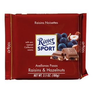 Chocolate Passas e Avelãs Ritter Sport 100 gr