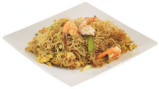 Fideos de Arroz con Gambas