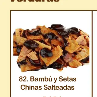 82. Bambú y setas chinas salteadas